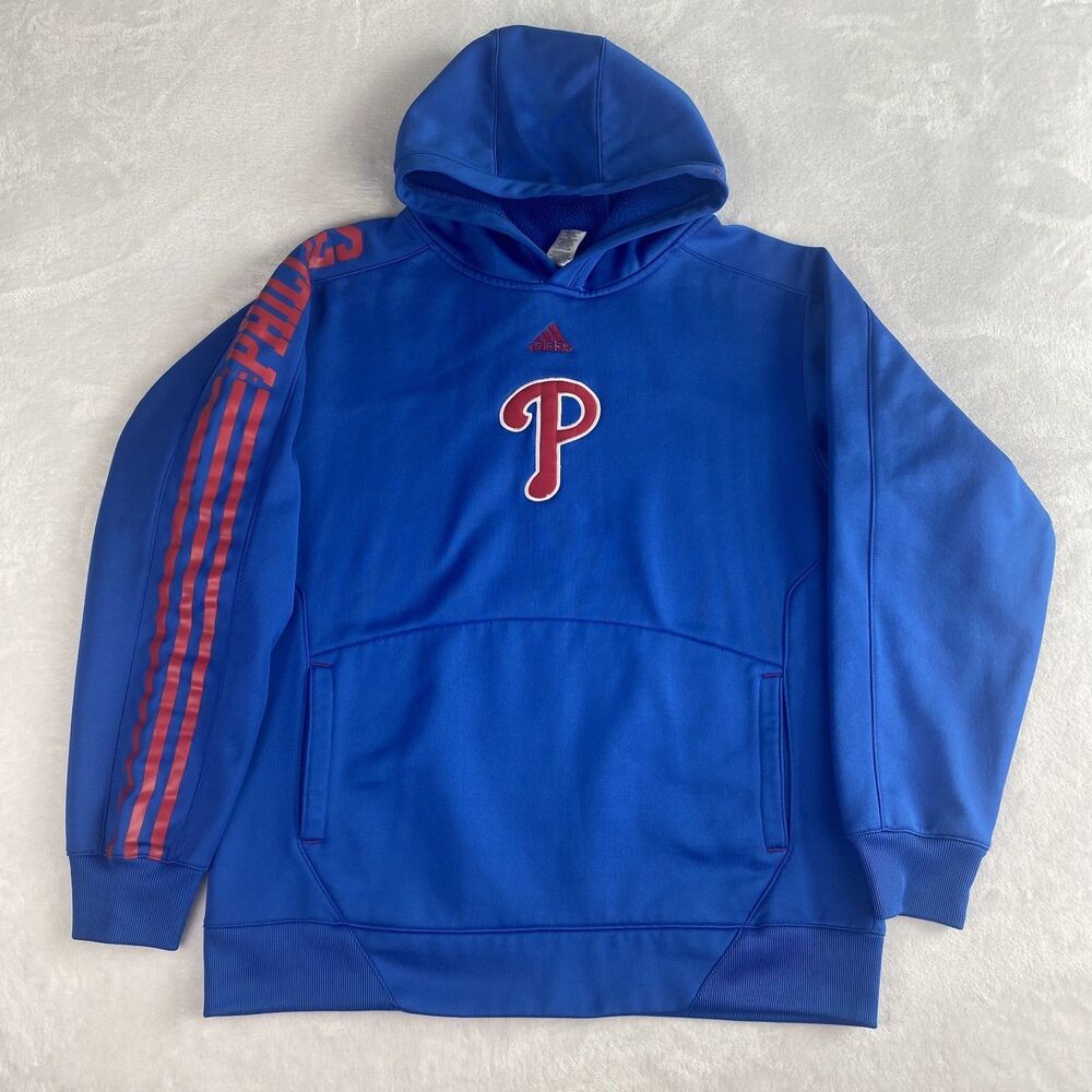 Adidas Philadelphia Phillies Sweater Youth Large Blue Hoodie Sweatshirt Casual